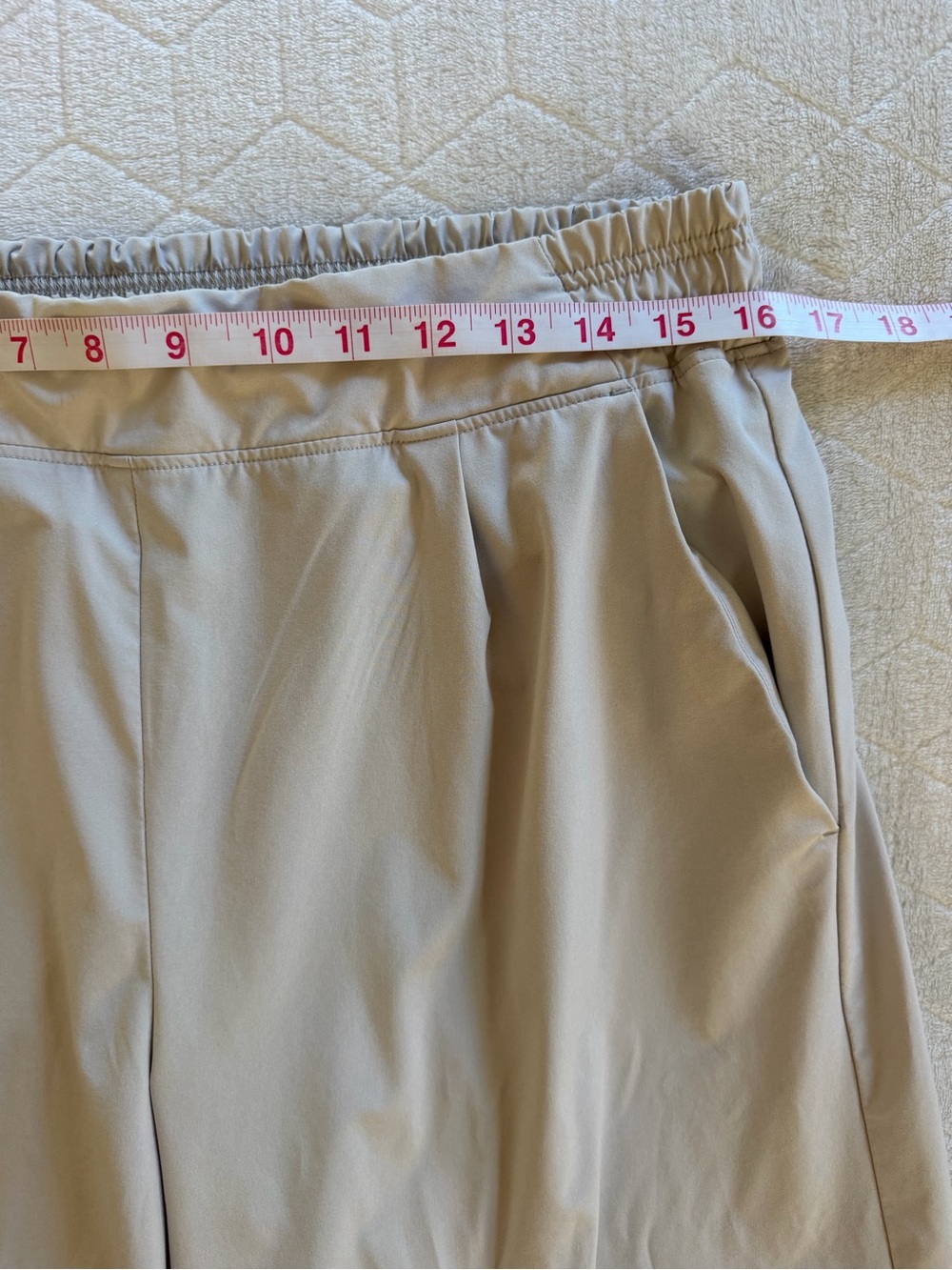 Athleta Brooklyn Wide Leg Crop Pant Color Stone Stretch Trouser plus size 12 - Picture 9 of 12